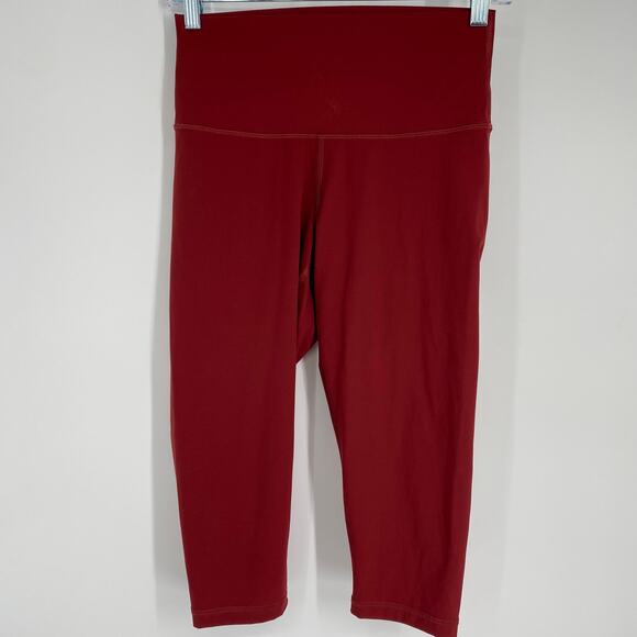 Everlane Leggings Womens Small Burnt Red Knee Length Active Workout Yoga Running - Picture 1 of 8
